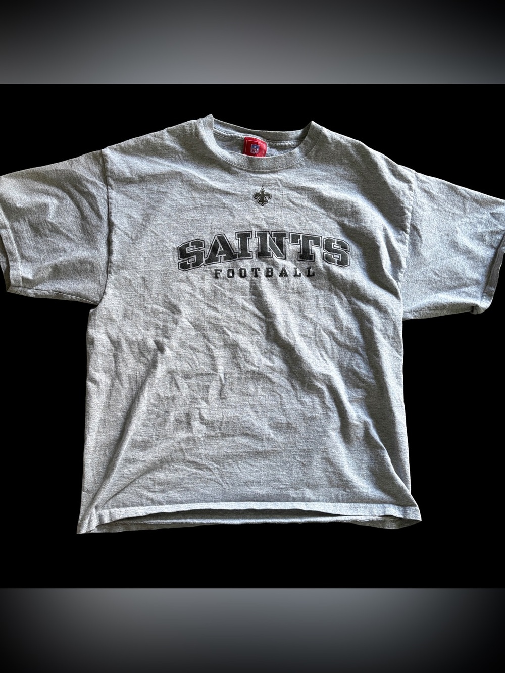 New Orleans Saints Football T-Shirt Men's XL Grey Short Sleeve NFL
